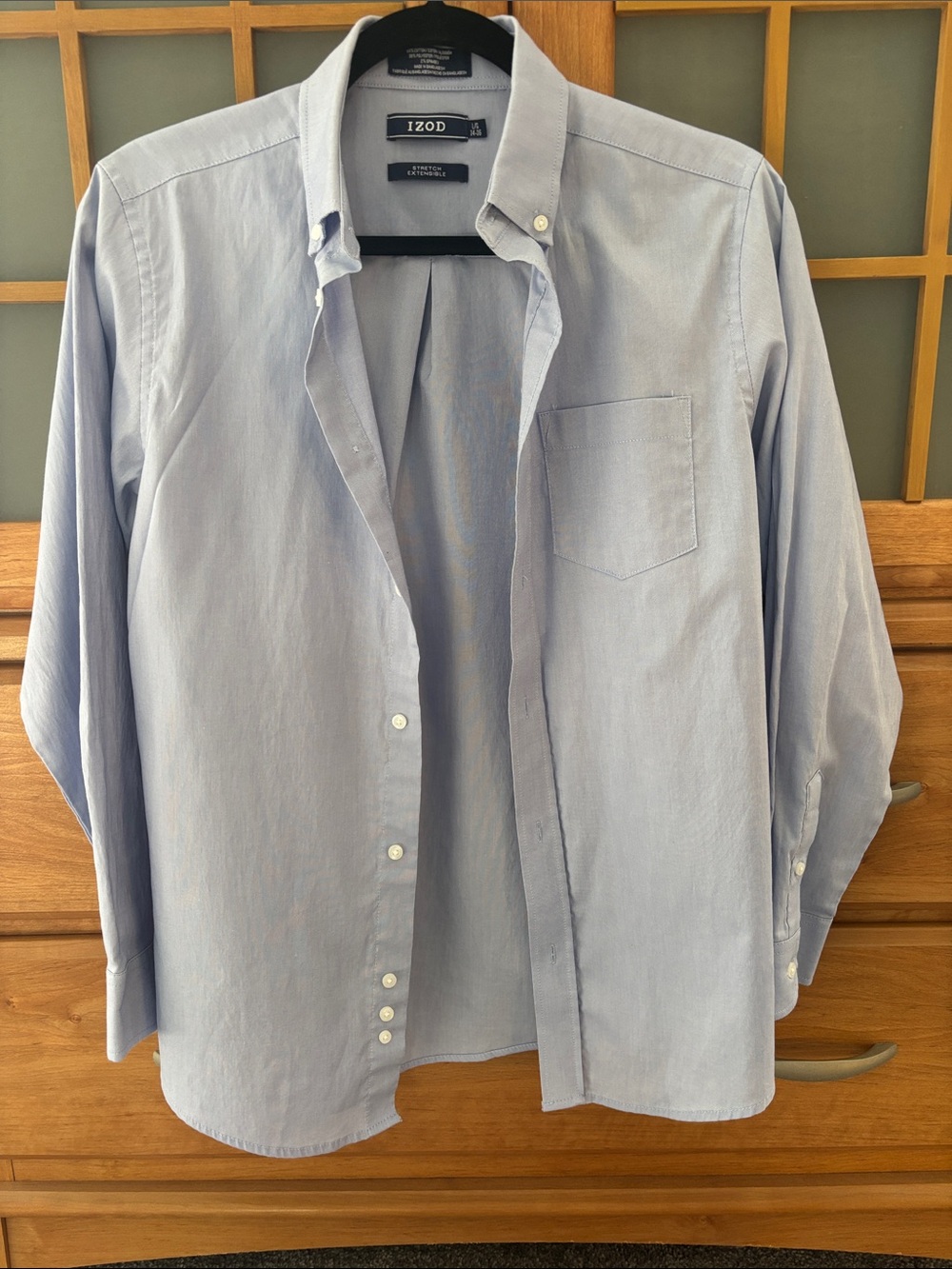 Izod Boys Light Blue Button-Down Oxford Shirt